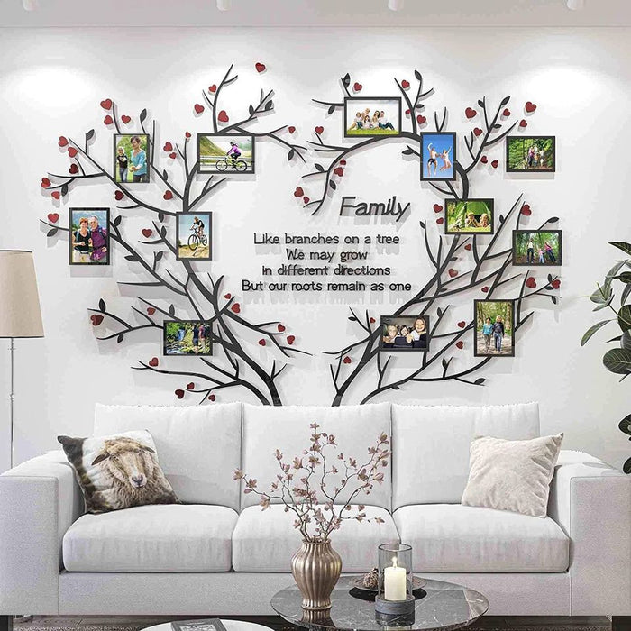 Family Tree Sticker Love Family Tree Wall Decor Removable 3D DIY Acrylic Wall Stickers ...