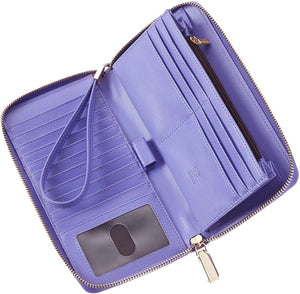 Lavender Womens Large Capacity Wallet Genuine Leather RFID Blocking Purse