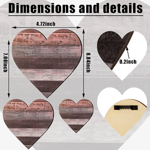 Rustic Wood Heart Wall Sign Decor