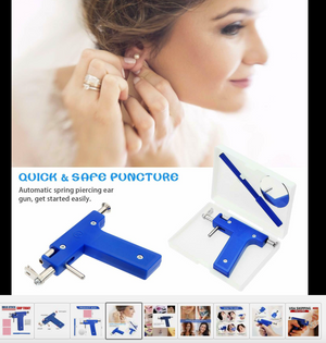 Professional Ear Piercing Gun Kit Body Nose Navel Tool Kit Set Jewelry With 98 Studs