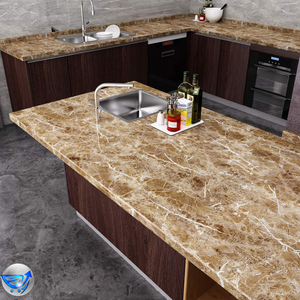 Brown Marble Contact Peel and Stick Countertop Granite Wallpaper