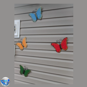5 Metal Butterfly Wall Art Decor Set of 4