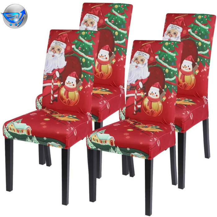 Christmas Dining Chair Covers Set of 4
