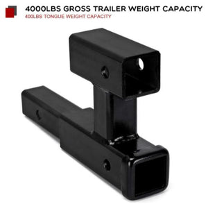 Truck Dual Receiver Extender Trailer Towing Hitch Extension Bicycle Extender (GTW- 4000 lb.)