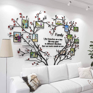 Love Family Tree Wall Decor Removable 3D DIY Acrylic Wall Stickers