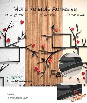Love Family Tree Wall Decor Removable 3D DIY Acrylic Wall Stickers