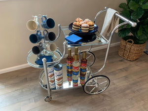 ⚡️NEW 📣 Rolling Bar Cart, Metal Serving Cart #26964 🌷