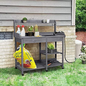 ⚡️NEW 📣 Outdoor Potting Bench Table Potters Benches Garden #13170 🌷
