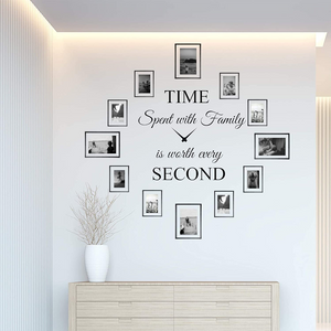 World of Wall Decal Time Spent with Family is Worth Every Second Wall Decal Decor Clock Family - NEW!!