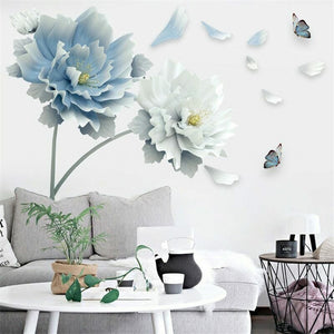 Removable Flower Lotus Butterfly Wall Stickers 3D Wall Art Decals Home Decor US