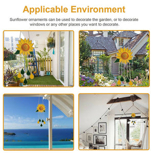🌟LIMITED TIME SALE🌟Sunflower Wind Chimes Outdoor Yard Garden Home Decor Ornament Hanging Sun Catcher
