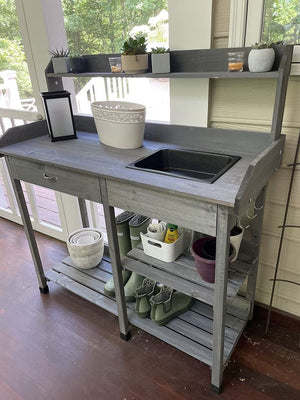 ⚡️NEW 📣 Outdoor Potting Bench Table Potters Benches Garden #13170 🌷