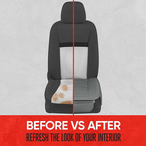 Gray Faux Leather Seat Covers for Front Seats, 2-Pack – Padded Car Seat Cushions with Storage