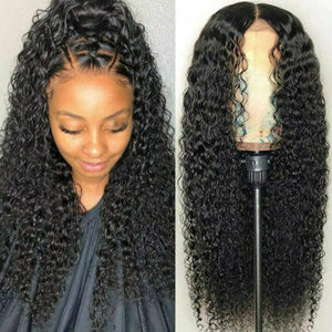 AA Human Hair Lace Front Wig Womens Brazilian Human Long Curly Wavy Hair Wigs