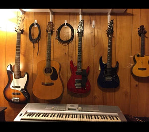 6 Pcs Guitar Hangers Keep Hook Holder Wall Mount for All Size Guitars, Bass, Mandolin, Banjo