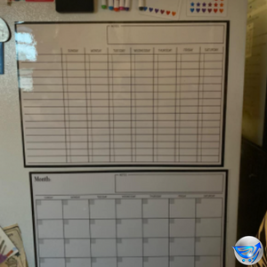 Magnetic Dry Erase Chore Chart and Calendar Planner for Fridge