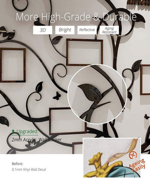 Family Tree Wall Decor 3D Removable Picture Frame Collage