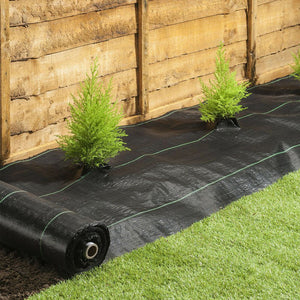 6 x 100 ft Heavy-Duty Weed Barrier Landscape Fabric UV PP Woven Ground Cover 3.2oz