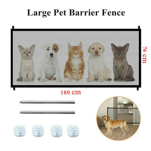 Retractable Safe Gate Pet Dog Cat Barrier Net Guard Fence Enclosure Room Divider