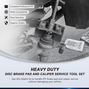 24PCS Universal Disc Brake Caliper Brake Piston Back Rewind Hand Auto Tools Kit (Red)