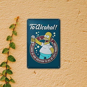 Simpsons Vintage Metal Tin Homer Poster Retro Duff Sign Home Decor 8 x 12 Inches