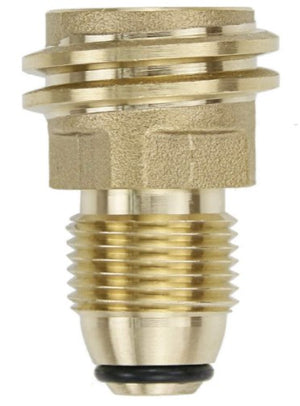 Converts Propane LP Tank Pol Service Valve to QCC Outlet Brass Refill Adapter