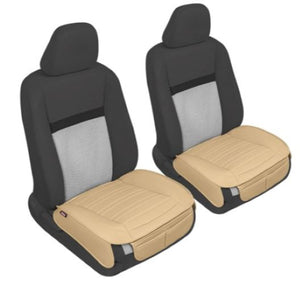 Universal Car Seat Cushions, Front Seats 2-Pack Padded Luxury Cover (Beige)