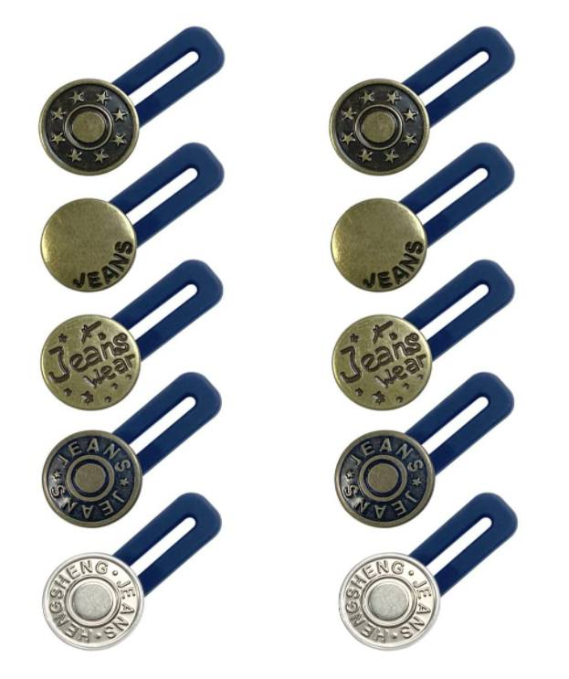 10pcs Button Extender for Men and Women Pants | Jeans Waist Extender Button Metal Pants