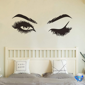 Wall Decals Lash Brows Beauty Salon Eyes Removable Sticker