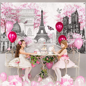 Paris Tapestry Backdrop Wall Art Background European City Hanging Decor 72.8" x 43.3"