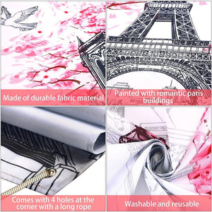 Paris Tapestry Backdrop Wall Art Background European City Hanging Decor 72.8" x 43.3"