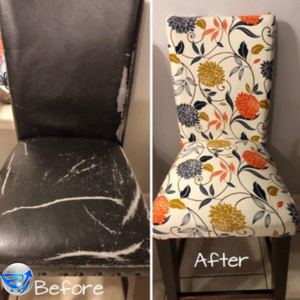 4PCS Stretch Removable Washable Dining Room Flower Chair Protector Slipcovers