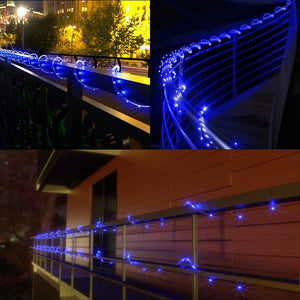 40FT 100 LED Tube Light 8 Modes Waterproof Flexible Solar Fairy Rope Lights String