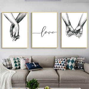 Wall Art Canvas Print Poster, Sketch Art Line Drawing Decor (Set of 3 Unframed, 16x20 in)