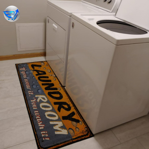 Laundry Design Rubber Back Runner Rug, 20" x 59"