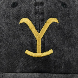 Yellowstone Dutton Ranch Denim Logo Men's and women's Adjustable Hat Black