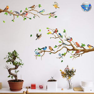 Birds on The Tree Branch Wall Sticker