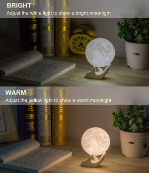 Moon Lamp Moon Light Night Light Touch Control Brightness 3D lamp with Stand