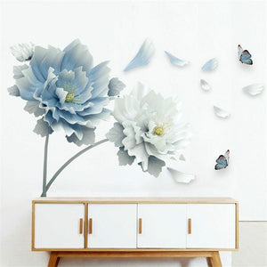 Removable Flower Lotus Butterfly Wall Stickers 3D Wall Art Decals Home Decor US