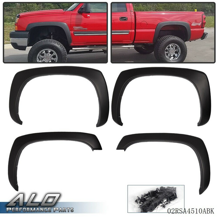 Fit For GMC Sierra Chevy Silverado 99-07 Matte Factory Style Fender Flares