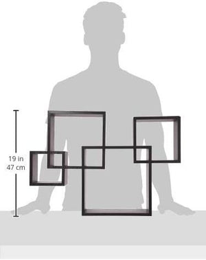 4 Cube Intersecting, Easy-to-Assemble Floating Wall Mount Shelves for Bedrooms