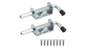NEW!! Pack of 2 Spring Pin Latch Lock Assembly Utility Trailer Gate Heavy Duty Locking 1/2 inch