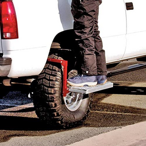 New Heavy Duty Folding Tire Steps for Truck SUV RV - Red