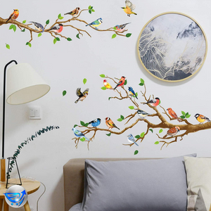 Birds on The Tree Branch Wall Sticker