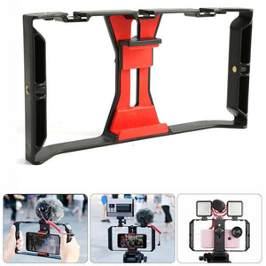 Cell Phone Stabilizer Rig Video Camera Cage Film Steady For iPhone Smartphone Red