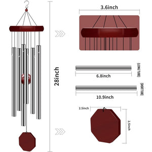 Memorial Sympathy Large Deep Tone Outdoor Wind Chimes with 6 Tuned Tubes Garden Patio Balcony