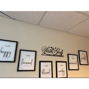 Inspirational Wall Art - Motivational Office Bedroom Decor Positive Quotes Set of 6, 8x10 No Frames