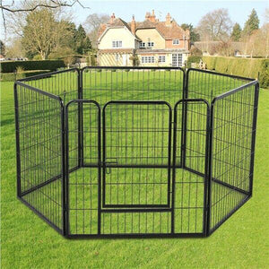 6 panels 32 inch tall dog playpen large crate fence pet play pen exercise cage