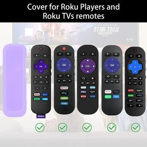 Glow in The Dark Remote Case for Roku Smart TV Remote Protective (3 Pack)