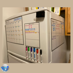 Magnetic Dry Erase Planner 3 Boards Included - Monthly, Weekly, Daily Calendar Whiteboard
